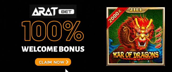 Aratbet 100 Deposit Bonus - War of Dragons Slot