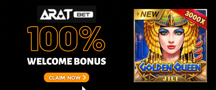 Aratbet 100 Deposit Bonus - Golden Queen Slot