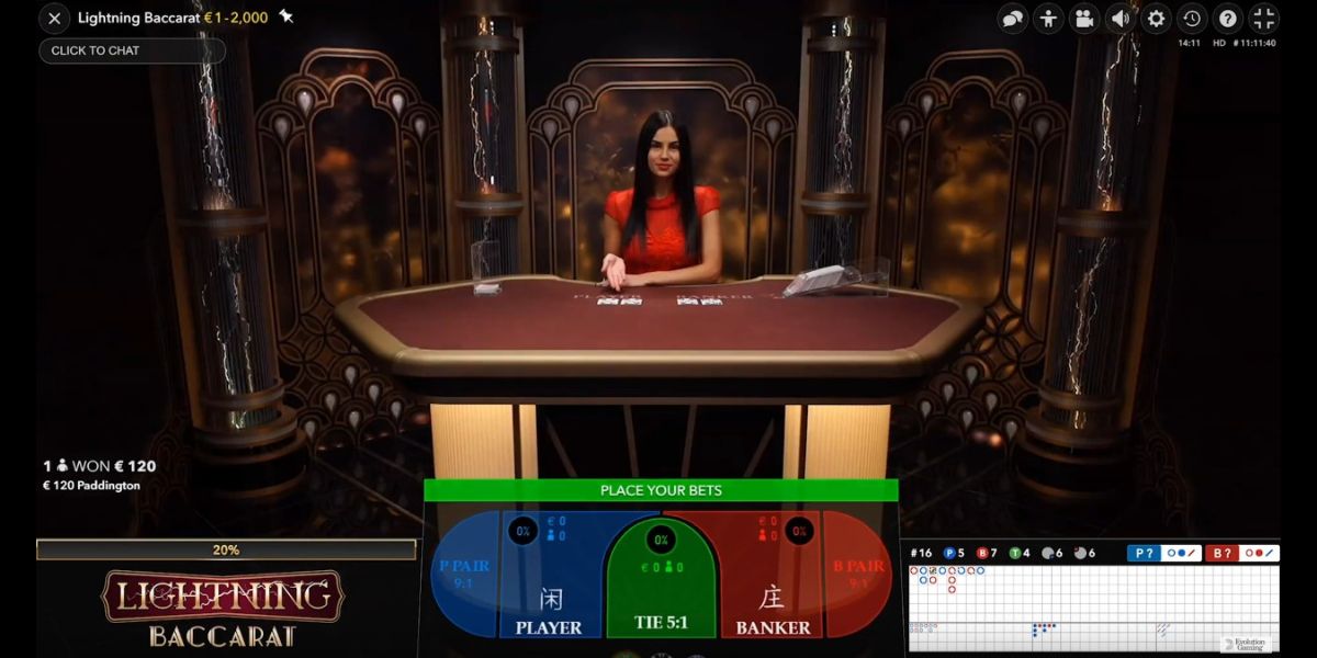 Lightning Baccarat - Gameplay 1 - phbet1