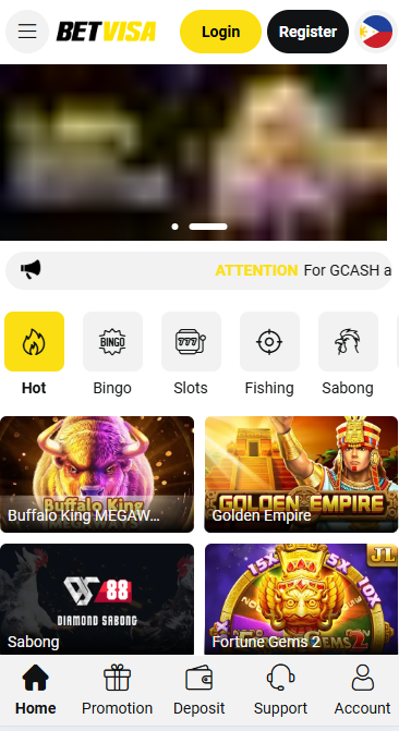 Betvisa Online Casino - Homepage - phbet1