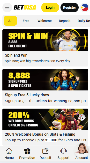 Betvisa Online Casino - Promotion - phbet1