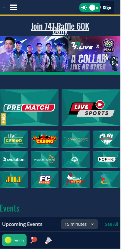 747 Online Casino - Homepage - phbet1