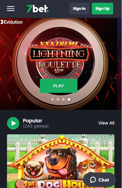 7Bet Online Casino - Homepage - phbet1