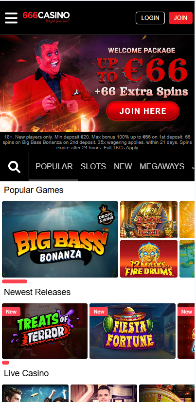 666 Casino - Homepage - phbet1