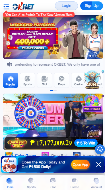Okbet Online Casino - Homepage - phbet1