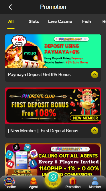 Phdream Online Casino - Promotion - phbet1