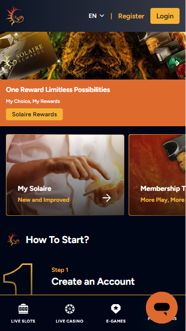 Solaire Online Casino - Homepage - phbet1