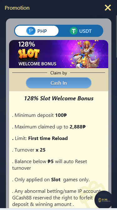 Gcash88 Casino - Promotion - phbet1