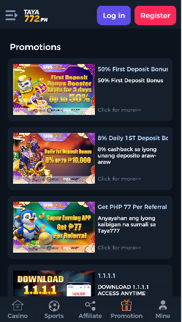 Taya777 Casino - Promotion - phbet1