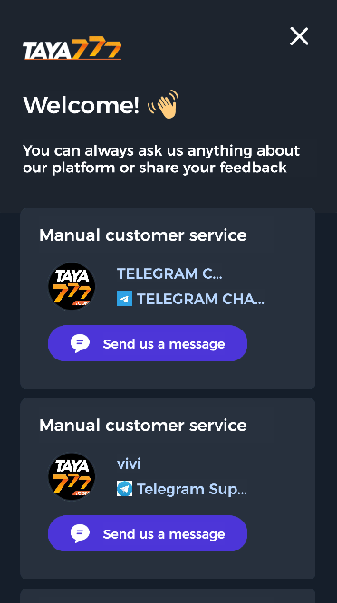 Taya777 Casino - CustomerSupport - phbet1