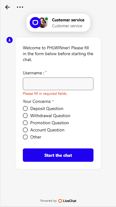 PHLWin Casino - CustomerSupport - phbet1